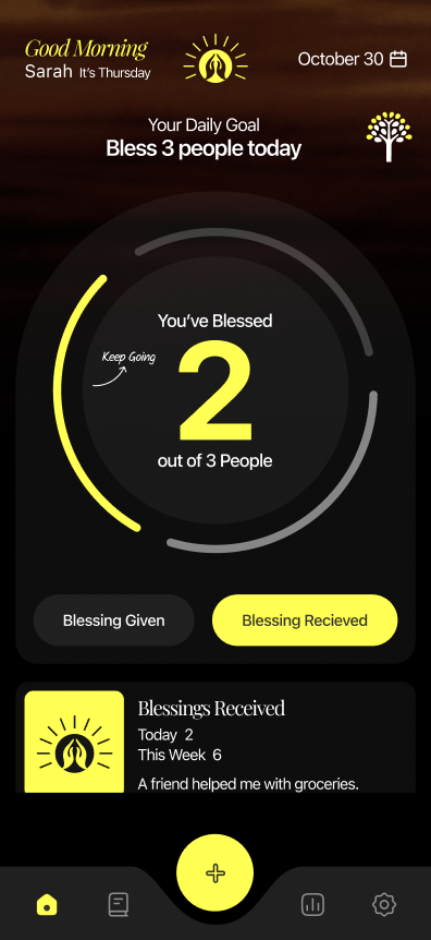Blessing Tracker Mobile App