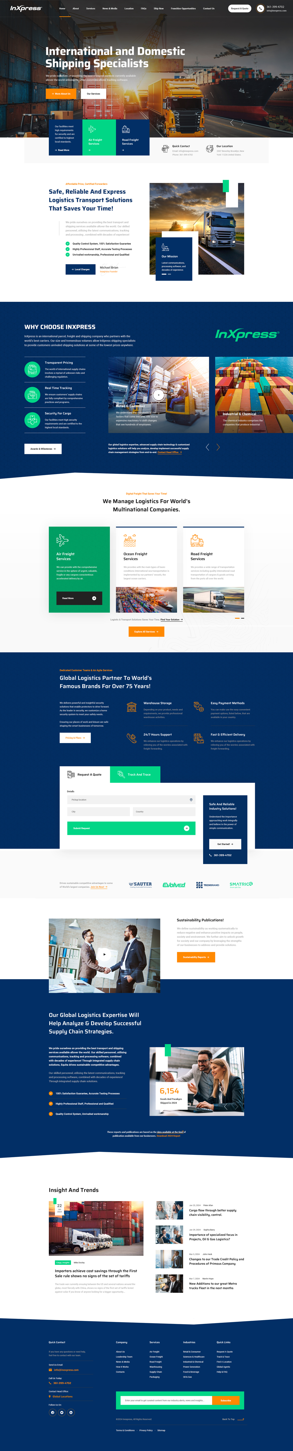 InXpress — Shipping & Logistics Website